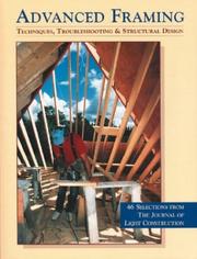 Cover of: Advanced Framing by Steven Bliss, Hanley Wood Homeplanners