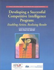 Cover of: Developing a Successful Competitive Intelligence Program