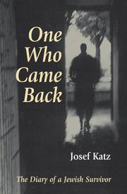 Cover of: One who came back: the diary of a Jewish survivor
