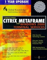 Cover of: Configuring Citrix Metaframe for Windows 2000 Terminal Services by Melissa Craft, Allen V. Keele, et. al