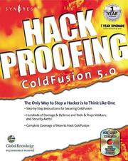 Cover of: Hack Proofing ColdFusion