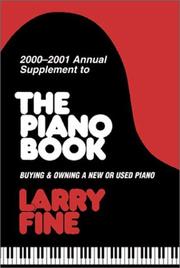 Cover of: The Piano Book Supplement by Larry Fine