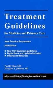 Cover of: Treatment Guidelines for Medicine and Primary Care, 2004 Edition | Margaret T. Johnson