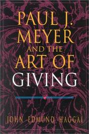 Cover of: Paul J. Meyer and The Art of Giving | John E Haggai
