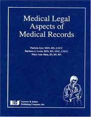 Cover of: Medical legal aspects of medical records