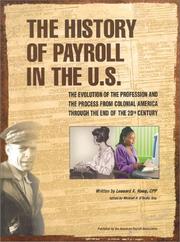 Cover of: history of payroll in the U.S. | Leonard A. Haug