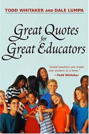 Cover of: Great quotes for great educators