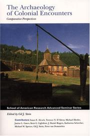 Cover of: Archaeology of Colonial Encounters: Comparative Perspectives (School of American Research Advanced Seminar Series)