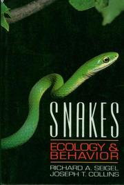 Cover of: Snakes  by Joseph T. Collins, Richard A. Seigel, Joseph T. Collins, Richard A. Seigel