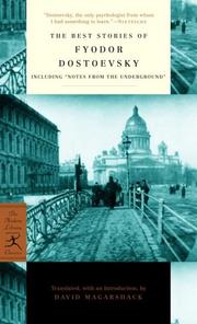 Cover of: The Best Stories of Fyodor Dostoevsky by Фёдор Михайлович Достоевский