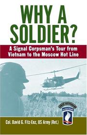 Cover of: Why a Soldier? by David Fitz-Enz