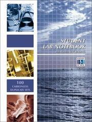 Cover of: Student Lab Notebook by Hayden-McNeil, Hayden-McNeil