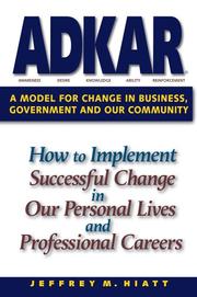 Cover of: ADKAR by Jeffrey M. Hiatt