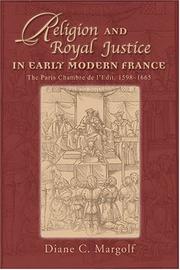 Cover of: Religion and Royal Justice in Early Modern France by Diane Claire Margolf, Diane Claire Margolf