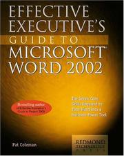 Cover of: Effective executive's guide to Word 2002: the seven core skills required to turn Word into a business power tool