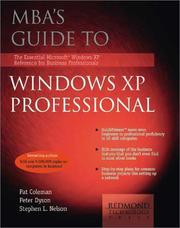 Cover of: MBA's Guide to Windows XP Professional by Pat Coleman, Peter Dyson, Stephen L. Nelson
