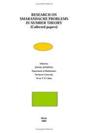 Cover of: Research on Smarandache Problems in Number Theory (Collected Papers)