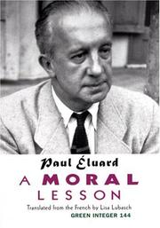 Cover of: A Moral Lesson | Paul Г‰luard