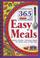 Cover of: 365 Easy Meals