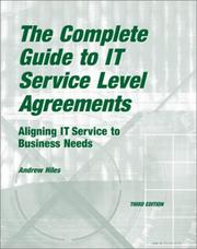 Cover of: The Complete Guide to IT Service Level Agreements by Andrew Hiles, Andrew Hiles