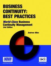 Cover of: Business Continuity: Best Practices--World-Class Business Continuity Management, Second Edition
