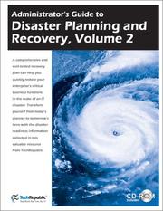 Cover of: Administrator's Guide to Disaster Planning and Recovery, Volume 2 (includes CD-ROM)