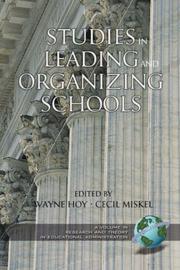 Cover of: Studies in Leading and Organizing Schools by Wayne K. Hoy