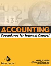 Cover of: Accounting Procedures for Internal Control by John McPeek, Bud Carlson, James Skelton