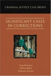Cover of: Criminal justice case briefs.