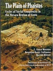 Cover of: The Plain Of Phaistos: Cycles Of Social Complexity In The Mesara Region Of Crete (Monumenta Archaeologica (Univ of Calif-La, Inst of Archaeology))