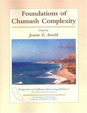 Cover of: Foundations Of Chumash Complexity (Perspectives in California Archaeology)