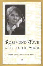 Cover of: Rosemond Tuve by Margaret Evans