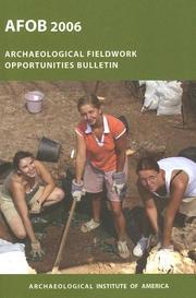 Cover of: The Archaeological Fieldwork Opportunities Bulletin | 