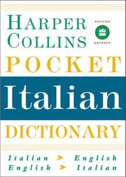 Cover of: HarperCollins Pocket Italian Dictionary by HarperCollins, HarperCollins