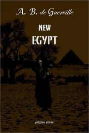 Cover of: New Egypt by A. B. de Guerville, A. B. de Guerville