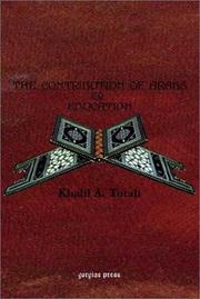 Cover of: The Contribution of the Arabs to Education by Khalil A. Totah