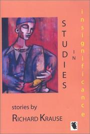Front cover of Studies in insignificance by Richard Krause