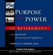 Cover of: Purpose & Power In Retirement: New Opportunities for Meaning and Purpose