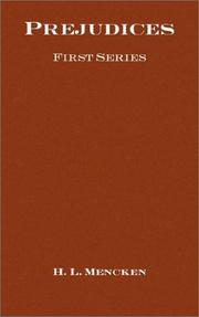 Cover of: Prejudices by H. L. Mencken