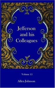 Cover of: Jefferson and His Colleagues