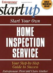 Cover of: Start Your Own Home Inspection Service (Entrepreneur Magazine's Start Up) by Entrepreneur Press