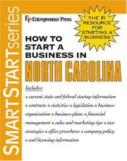 Cover of: How to Start a Business in North Carolina (Smartstart Series (Entrepreneur Press).)