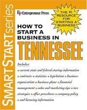 Cover of: How to Start a Business in Tennessee (Smartstart Series (Entrepreneur Press).)