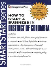 Cover of: How to Start a Business in District of Columbia (Smartstart Series (Entrepreneur Press).)
