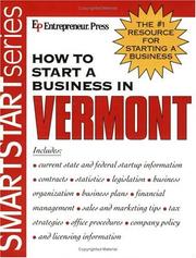 Cover of: How to start a business in Vermont