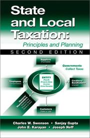 Cover of: State and local taxation: principles and planning