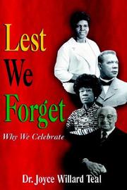 Cover of: Lest We Forget Why We Celebrate