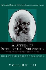 Cover of: A System of Intellectual Philosophy