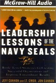Cover of: Leadership Lessons of the Navy SEALs by Joe Cannon
