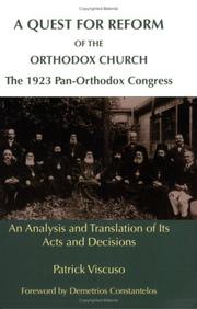 Cover of: A Quest For Reform of the Orthodox Church: The 1923 Pan-Orthodox Congress